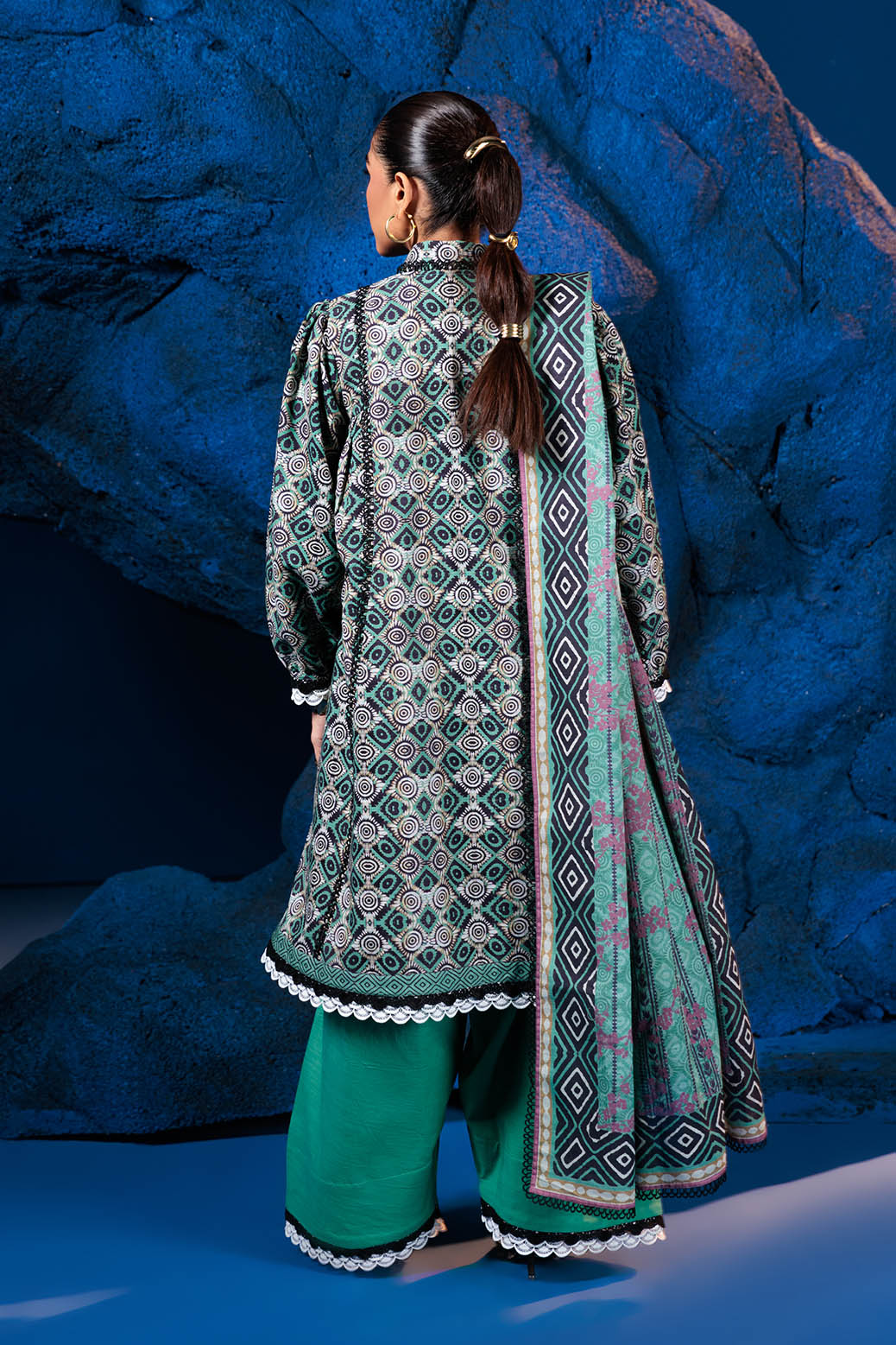 Bonanza Satrangi | Bayberry 3 Pc (1W24P3P181) -  Bonanza Satrangi Unstitched - Original Designer Dress - House of Maryam