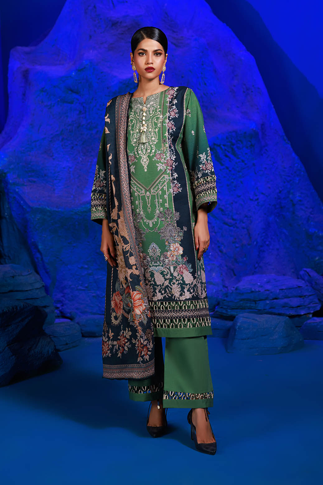Bonanza Satrangi | Grass Land 3 Pc (2W24P3P264) -  Bonanza Satrangi Unstitched - Original Designer Dress - House of Maryam
