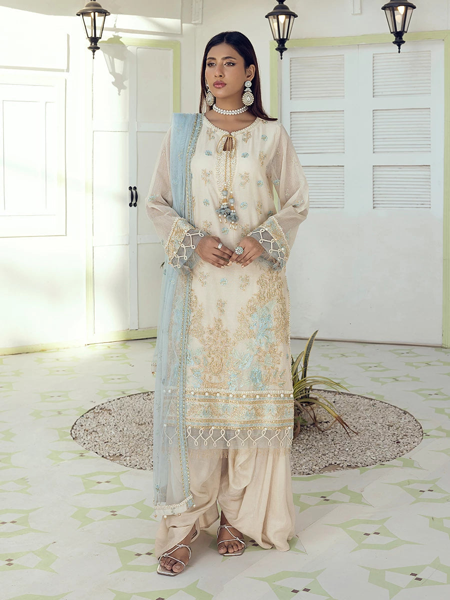 Salitex | Signature Festive Chiffon | SUNW6NO005UT -  Salitex Ladies Clothes - Original Designer Dress - House of Maryam