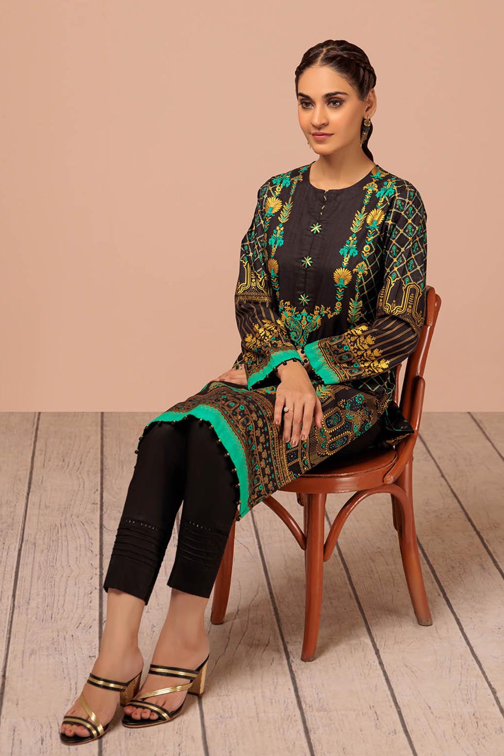 Bonanza Satrangi | Metallic 2 Pc (RV2BS232P2) -  Bonanza Satrangi Unstitched - Original Designer Dress - House of Maryam