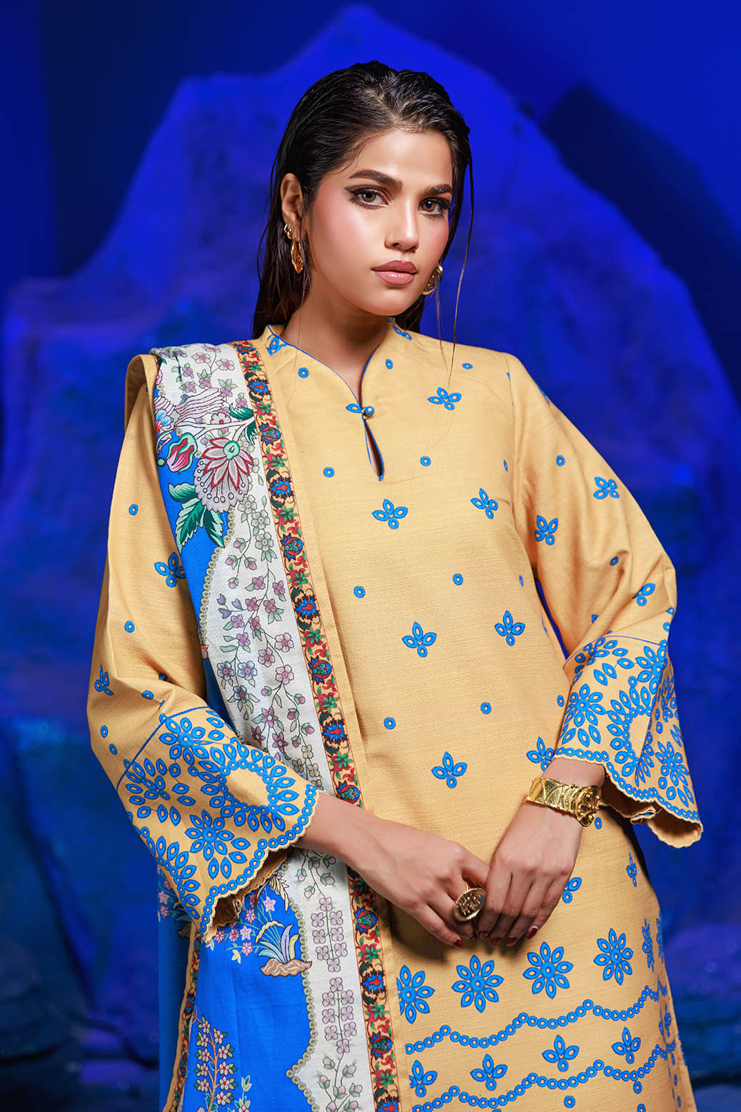 Bonanza Satrangi | Dandelion 3 Pc (2W24P3P347) -  Bonanza Satrangi Unstitched - Original Designer Dress - House of Maryam
