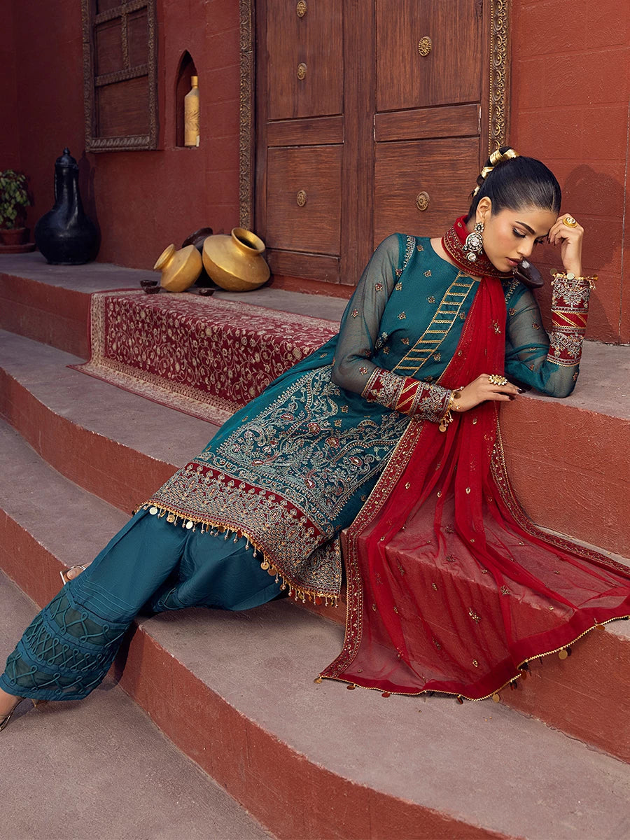 Salitex | Signature Festive Chiffon | SUNW6JI021UT -  Salitex Ladies Clothes - Original Designer Dress - House of Maryam
