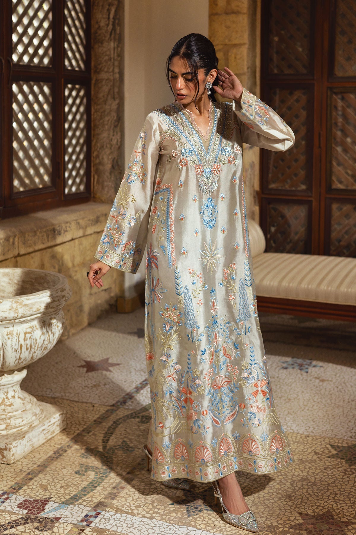 Annus Abrar | Leah Luxury Pret | Bisha Kaftaan-6