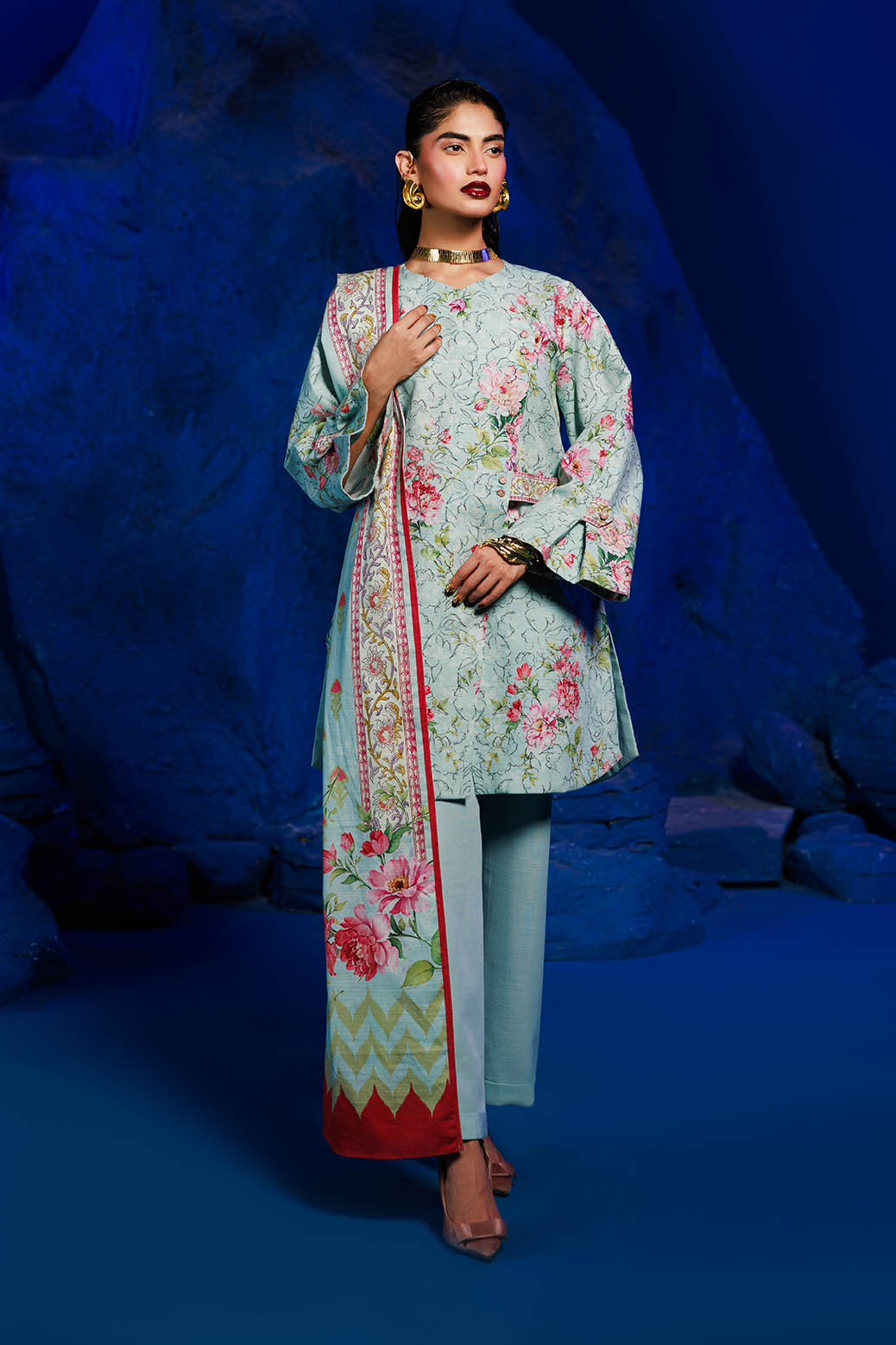 Bonanza Satrangi | Abstract 3 Pc (1W24P3P314) -  Bonanza Satrangi Unstitched - Original Designer Dress - House of Maryam