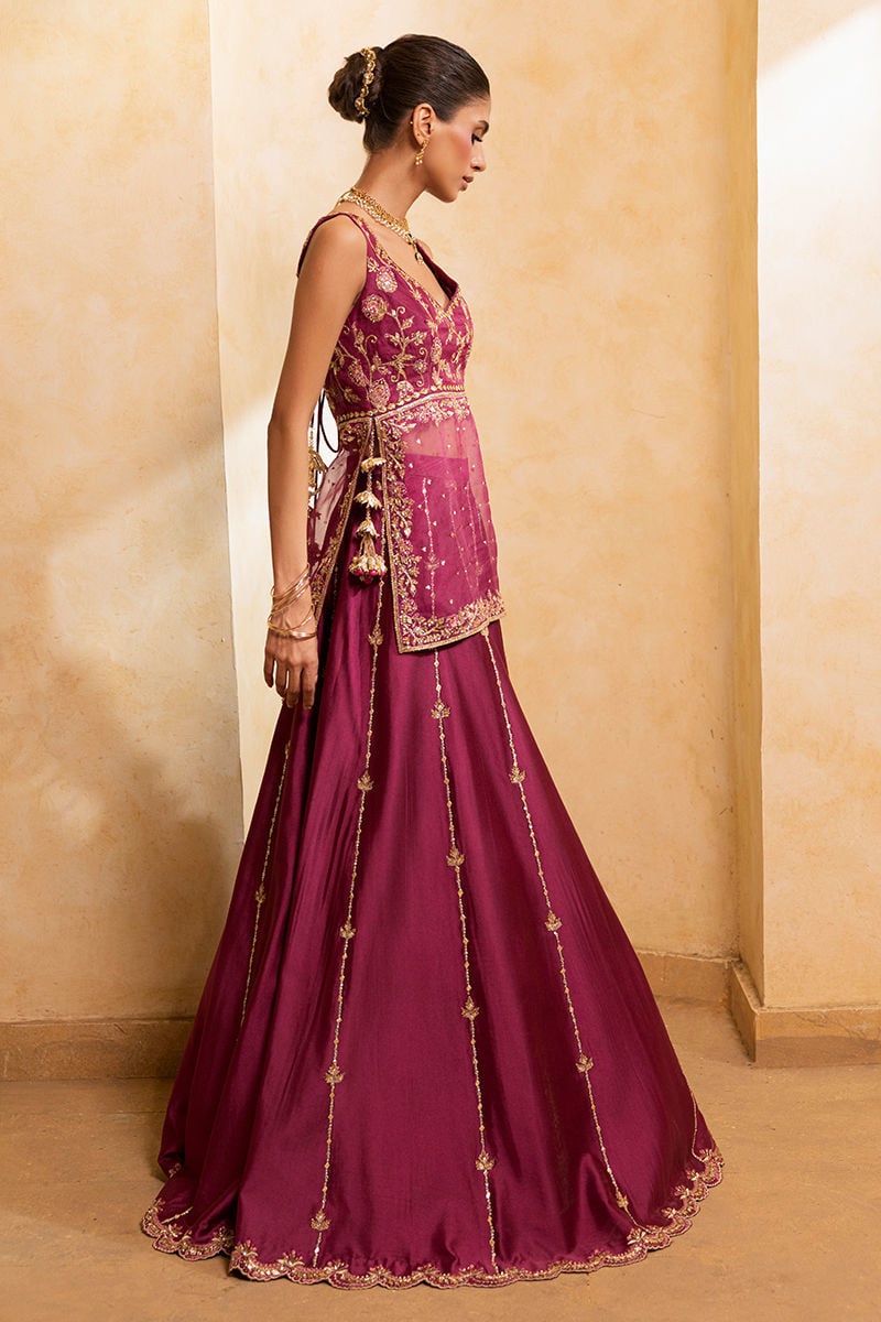 Ansab Jahangir | Artisan Prints 26 |Berry Velour-2