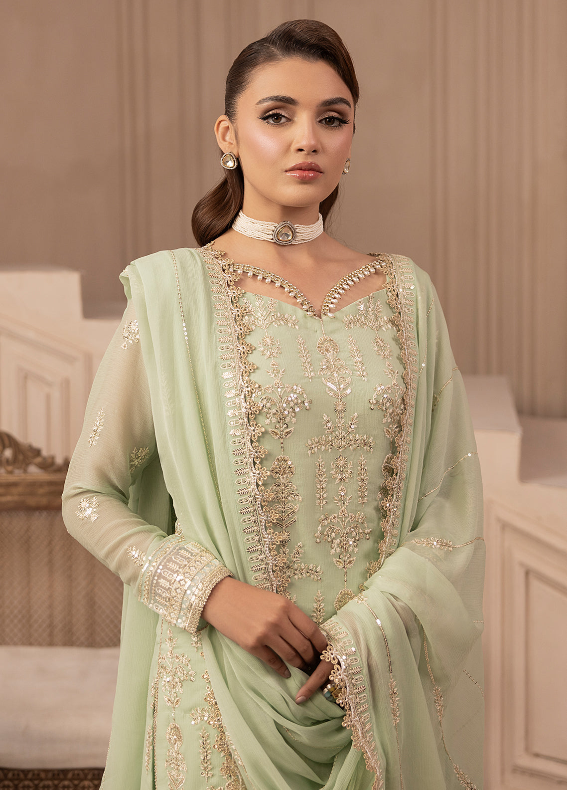 Sahane | Elyssa Festive Chiffon | CT-19004 Emera - ELYSSA -  Sahane Ladies Clothes - Original Designer Dress - House of Maryam