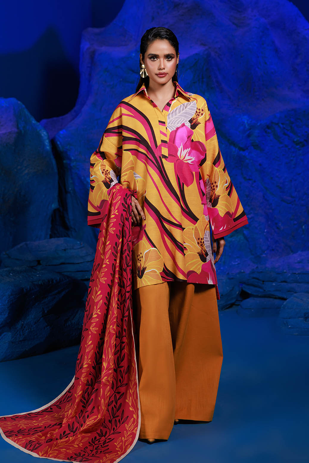 Bonanza Satrangi | Abstract Bliss 3 Pc (2W24BP3P40) -  Bonanza Satrangi Unstitched - Original Designer Dress - House of Maryam