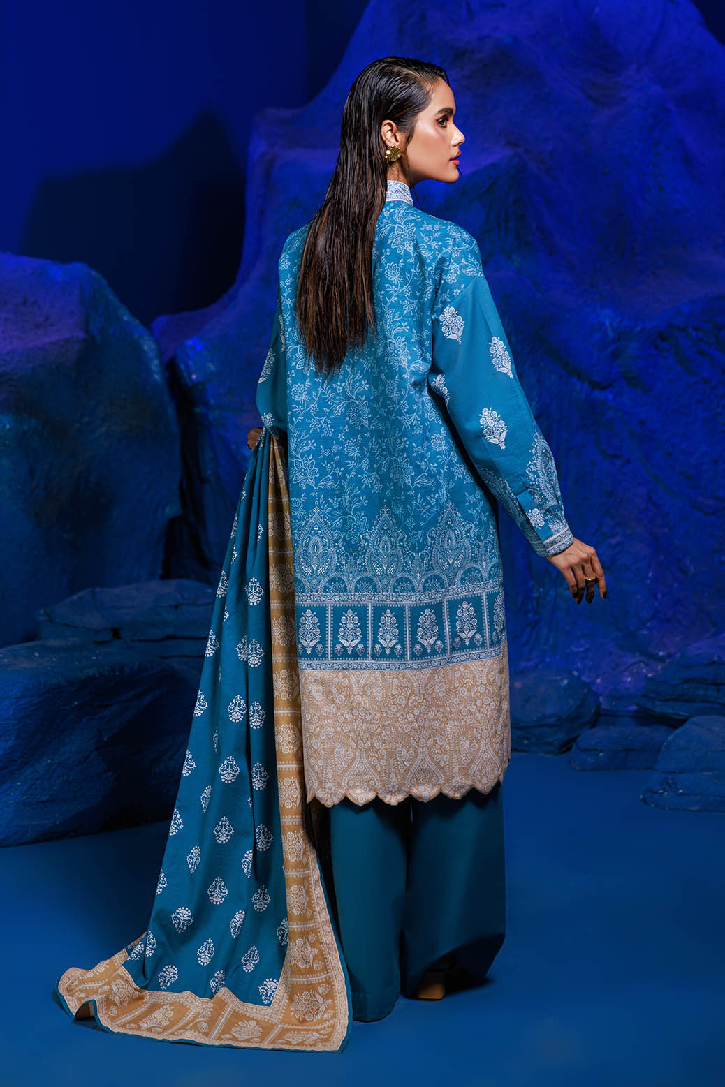 Bonanza Satrangi | Sundust 3 Pc (2W24P3P346) -  Bonanza Satrangi Unstitched - Original Designer Dress - House of Maryam