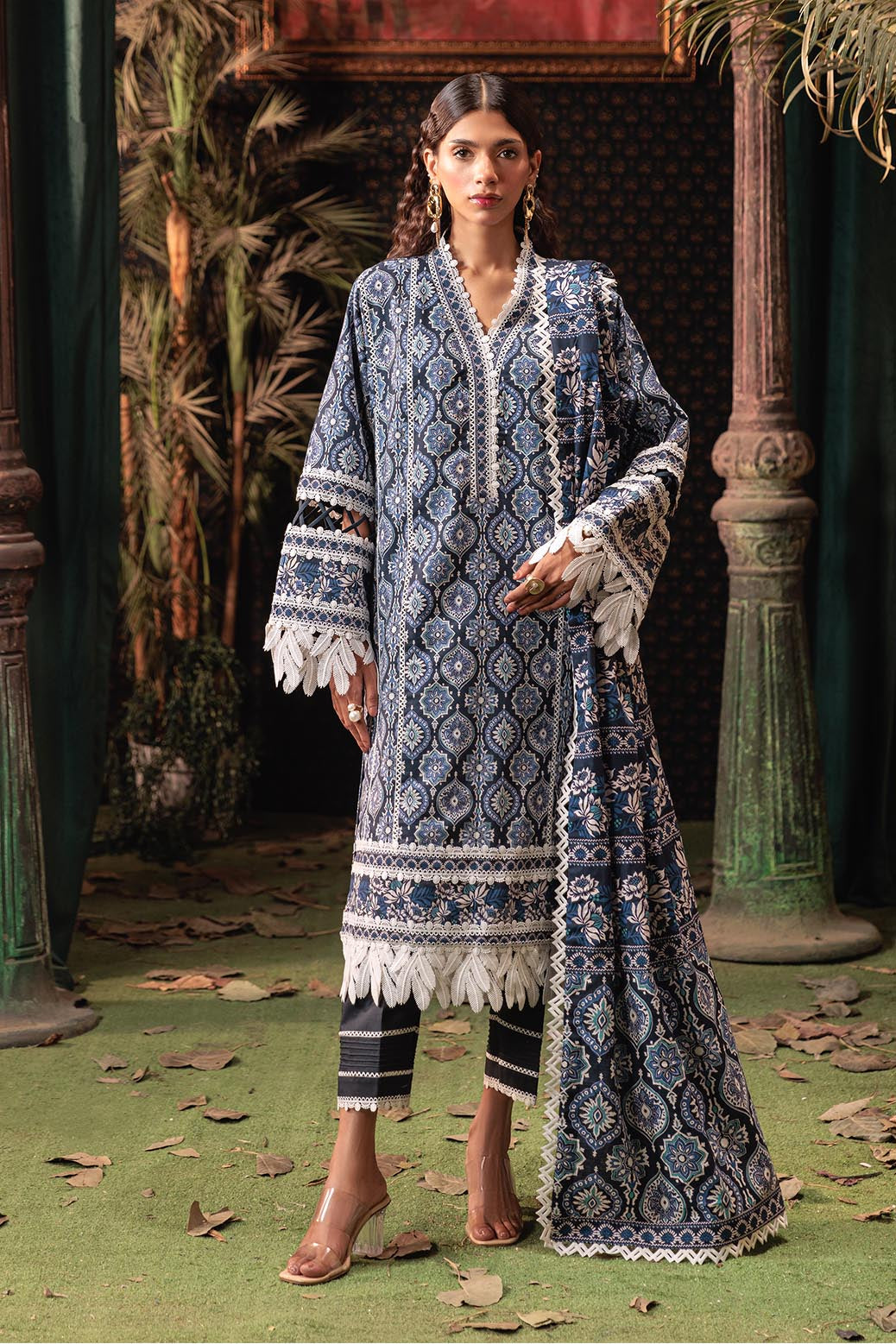 Bonanza Satrangi | Aqua Pearl 3 Pc (2W24P3P275) -  Bonanza Satrangi Unstitched - Original Designer Dress - House of Maryam
