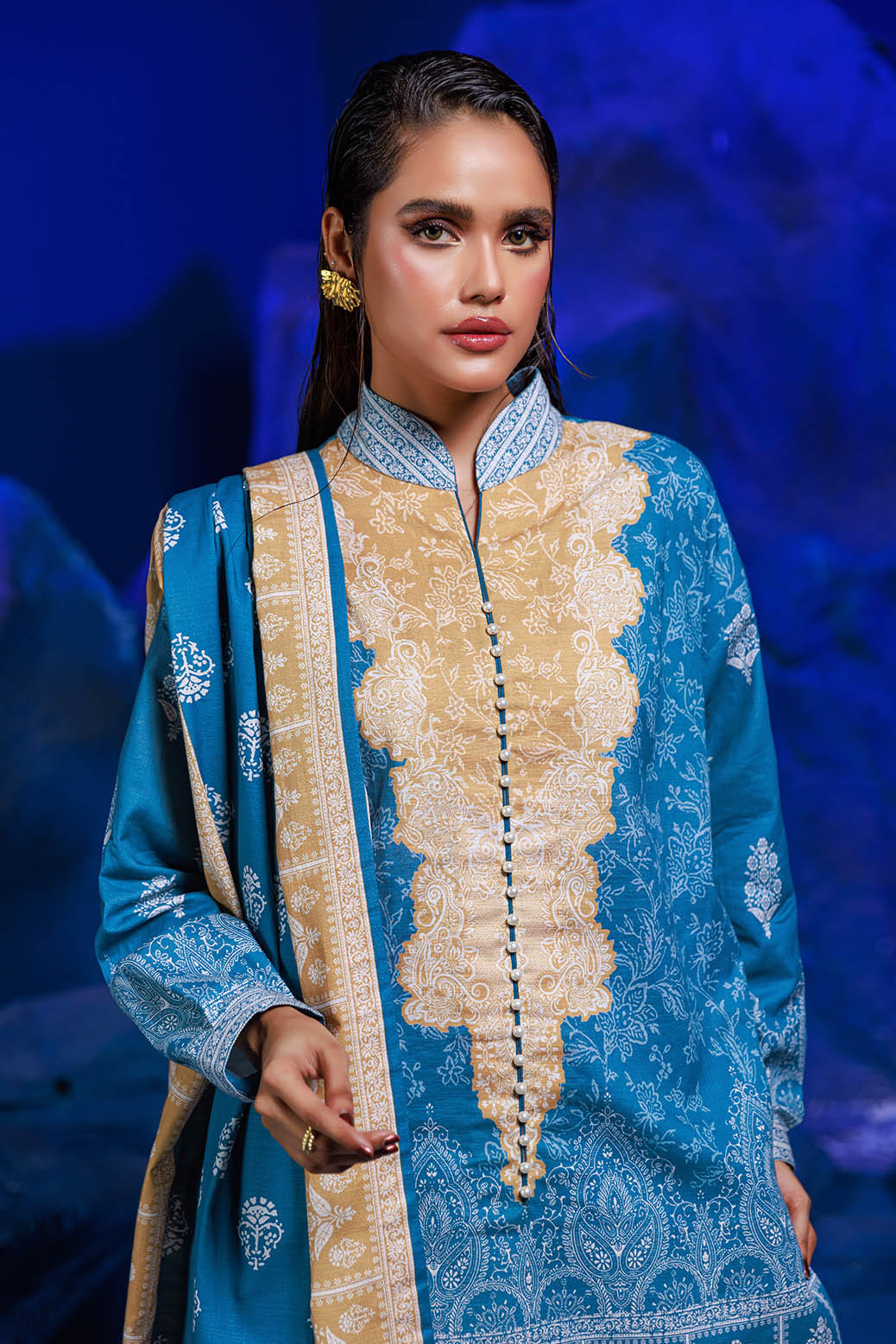 Bonanza Satrangi | Sundust 3 Pc (2W24P3P346) -  Bonanza Satrangi Unstitched - Original Designer Dress - House of Maryam