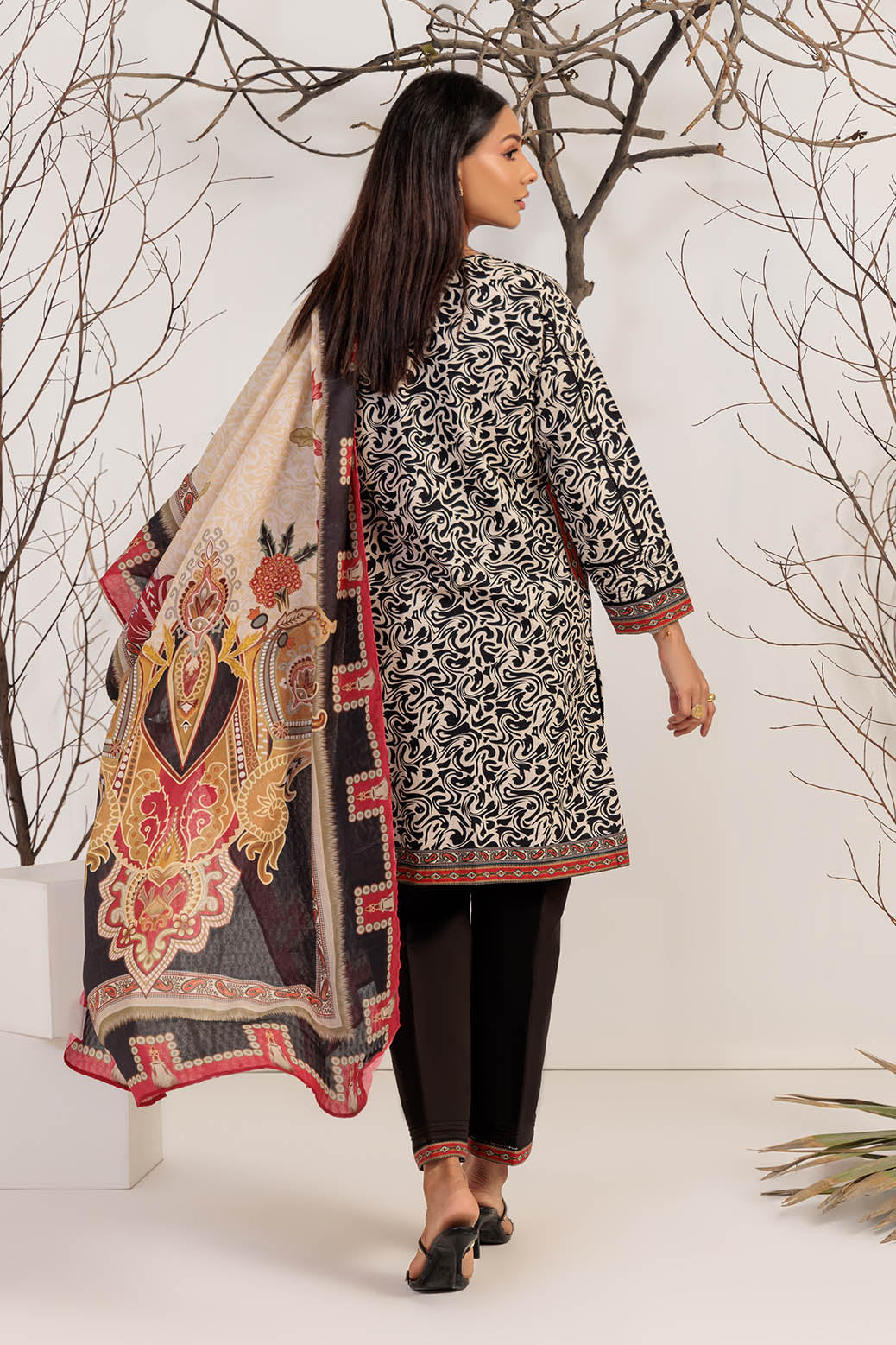 Bonanza Satrangi | Aurora 3 Pc (7W24P3P080) -  Bonanza Satrangi Unstitched - Original Designer Dress - House of Maryam