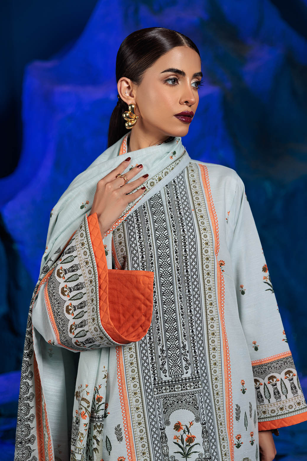 Bonanza Satrangi | Spa Blue 3 Pc (1W24P3P289) -  Bonanza Satrangi Unstitched - Original Designer Dress - House of Maryam