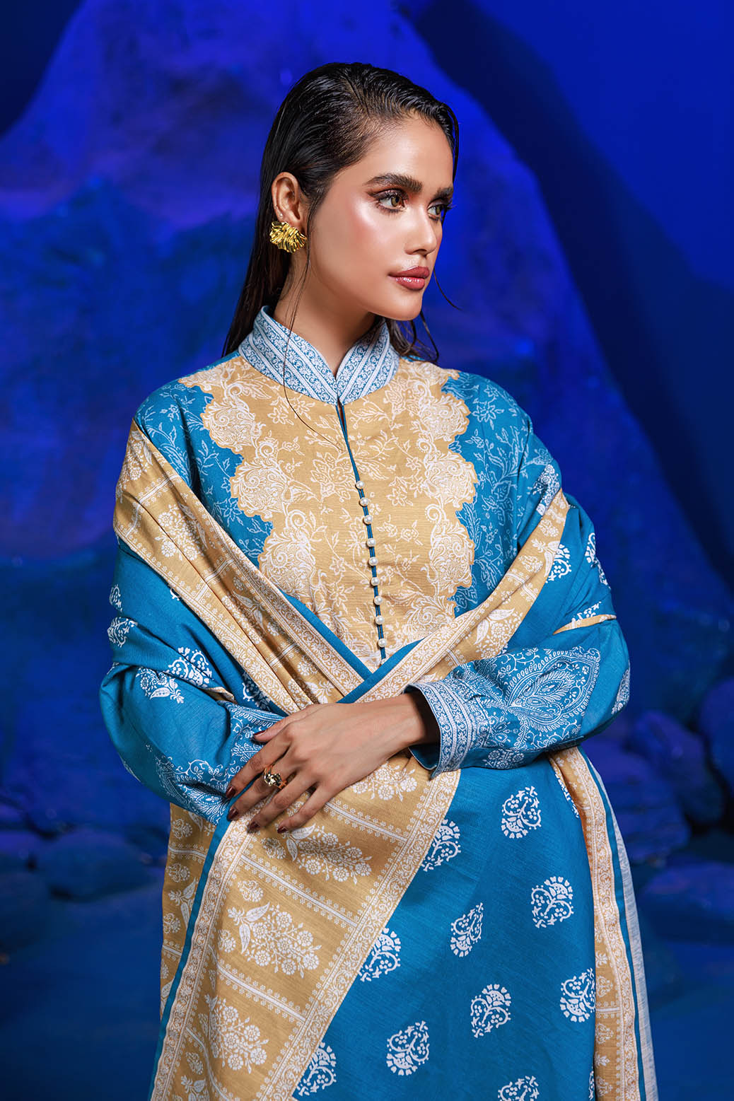 Bonanza Satrangi | Sundust 3 Pc (2W24P3P346) -  Bonanza Satrangi Unstitched - Original Designer Dress - House of Maryam
