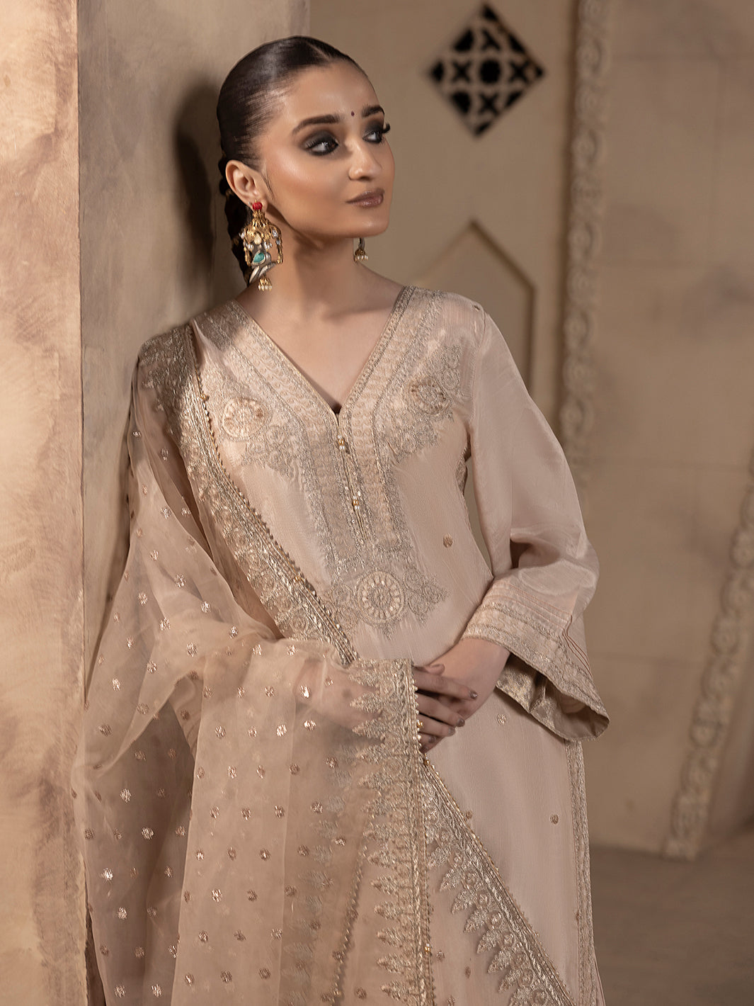 Hem Stitch | Raw Silk Edit 25 |Janan -  Hemstitch Ladies Clothes - Original Designer Dress - House of Maryam