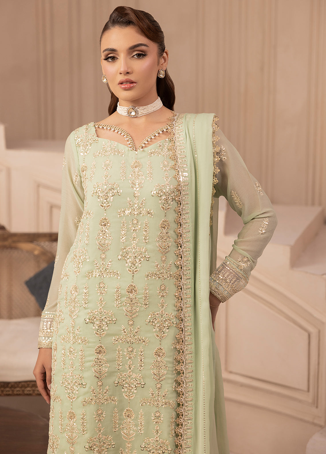 Sahane | Elyssa Festive Chiffon | CT-19004 Emera - ELYSSA -  Sahane Ladies Clothes - Original Designer Dress - House of Maryam