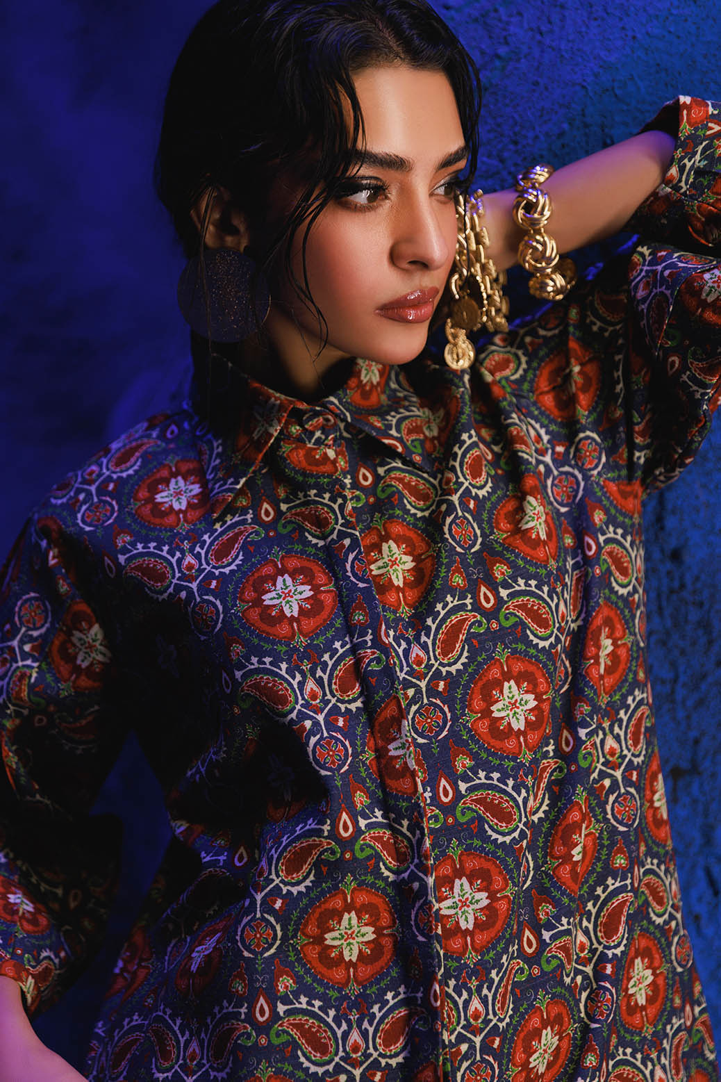 Bonanza Satrangi | Poseidon 3 Pc (1W24P3P250) -  Bonanza Satrangi Unstitched - Original Designer Dress - House of Maryam