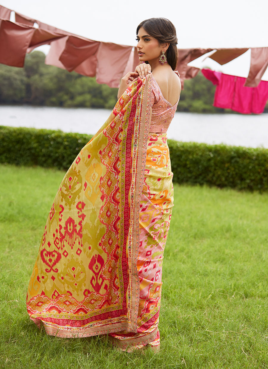 Farah Talib Aziz | Mayna Festive Luxe Pret | Rang Saree-2