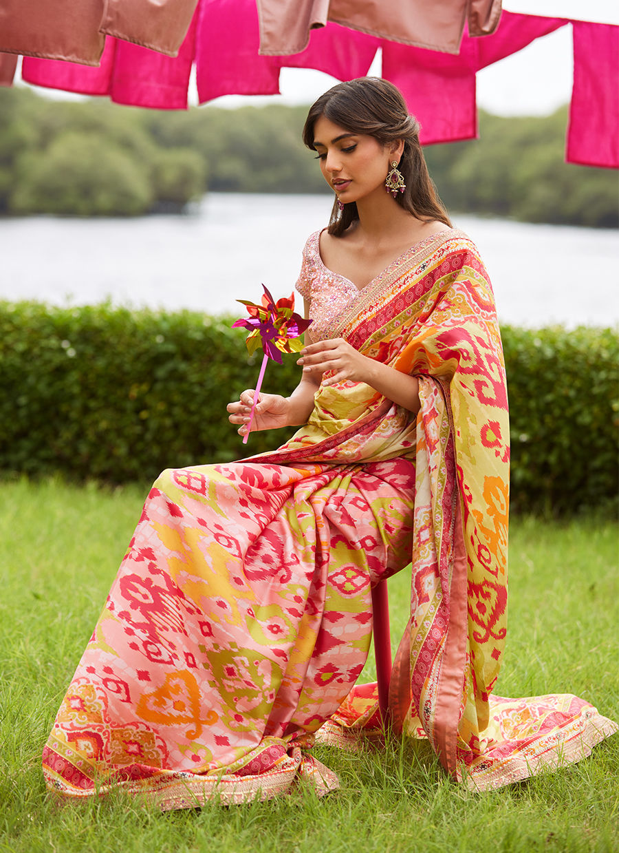 Farah Talib Aziz | Mayna Festive Luxe Pret | Rang Saree, image 5