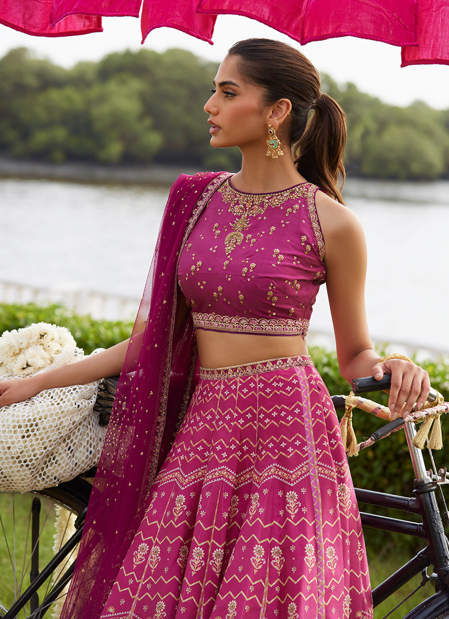 Farah Talib Aziz | Mayna Festive Luxe Pret | Orchid Lehnga Choli-5