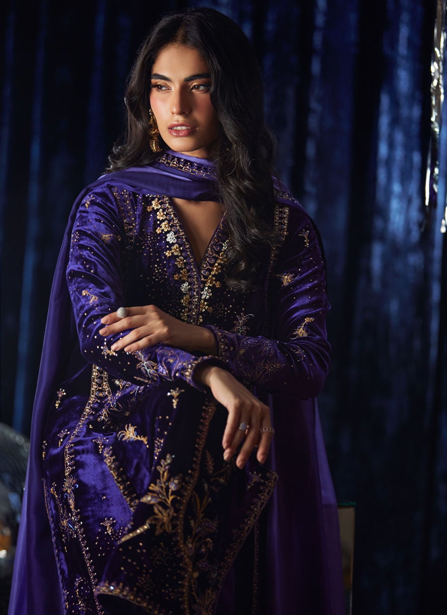 Farah Talib Aziz | Velvet Fete 4 | Tahlia Shirt And Dupatta, image 3