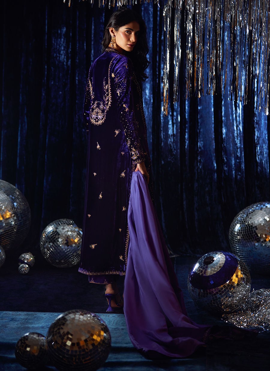 Farah Talib Aziz | Velvet Fete 4 | Tahlia Shirt And Dupatta-2