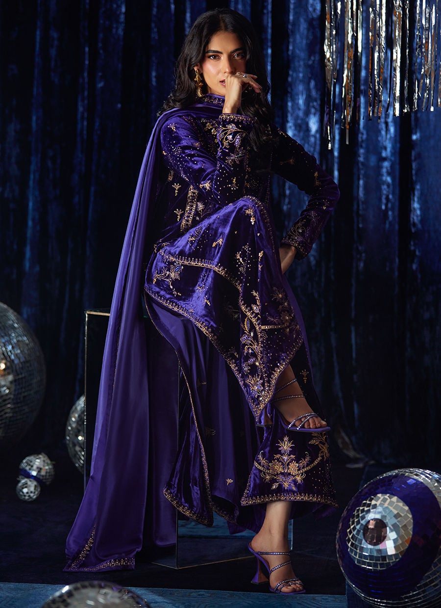 Farah Talib Aziz | Velvet Fete 4 | Tahlia Shirt And Dupatta-6