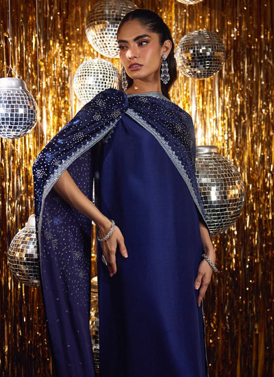 Farah Talib Aziz | Velvet Fete 4 | Elyra Silk Shirt And Pre-Draped Dupatta