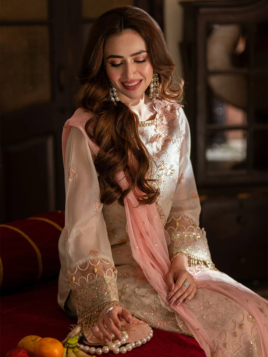 Salitex | Signature Festive Chiffon | SUNW6NO033UT -  Salitex Ladies Clothes - Original Designer Dress - House of Maryam