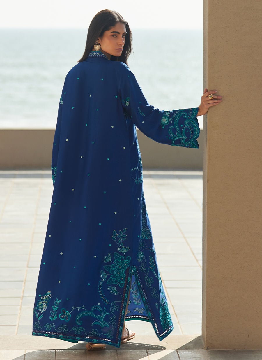 Farah Talib Aziz | Laani The Kaftan Edit | liri Ink Blue, image 2