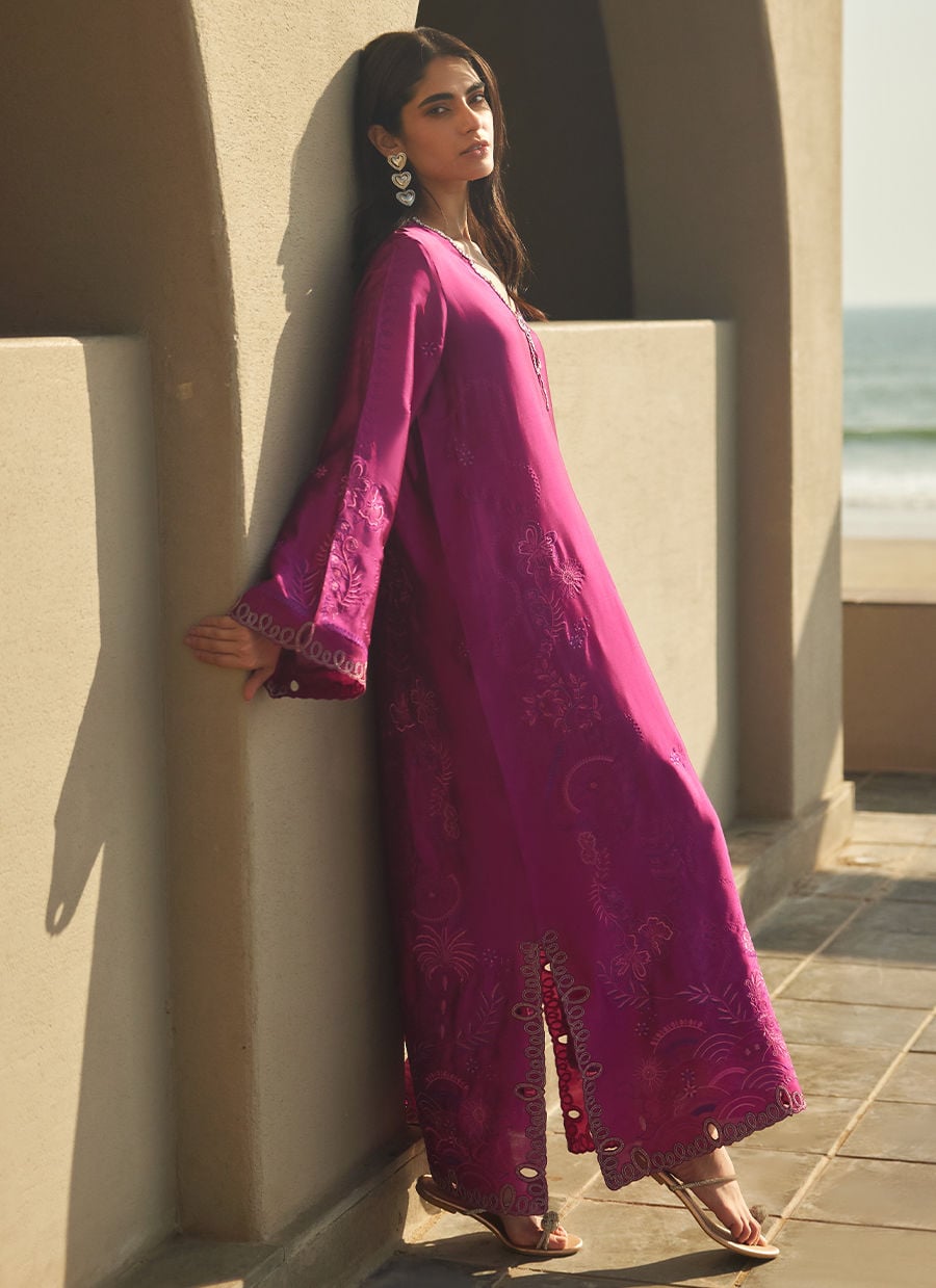 Farah Talib Aziz | Laani The Kaftan Edit | Aerie Hot Pink-5