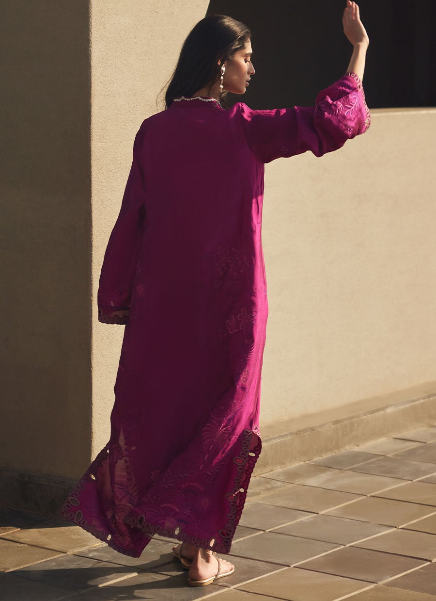 Farah Talib Aziz | Laani The Kaftan Edit | Aerie Hot Pink-2