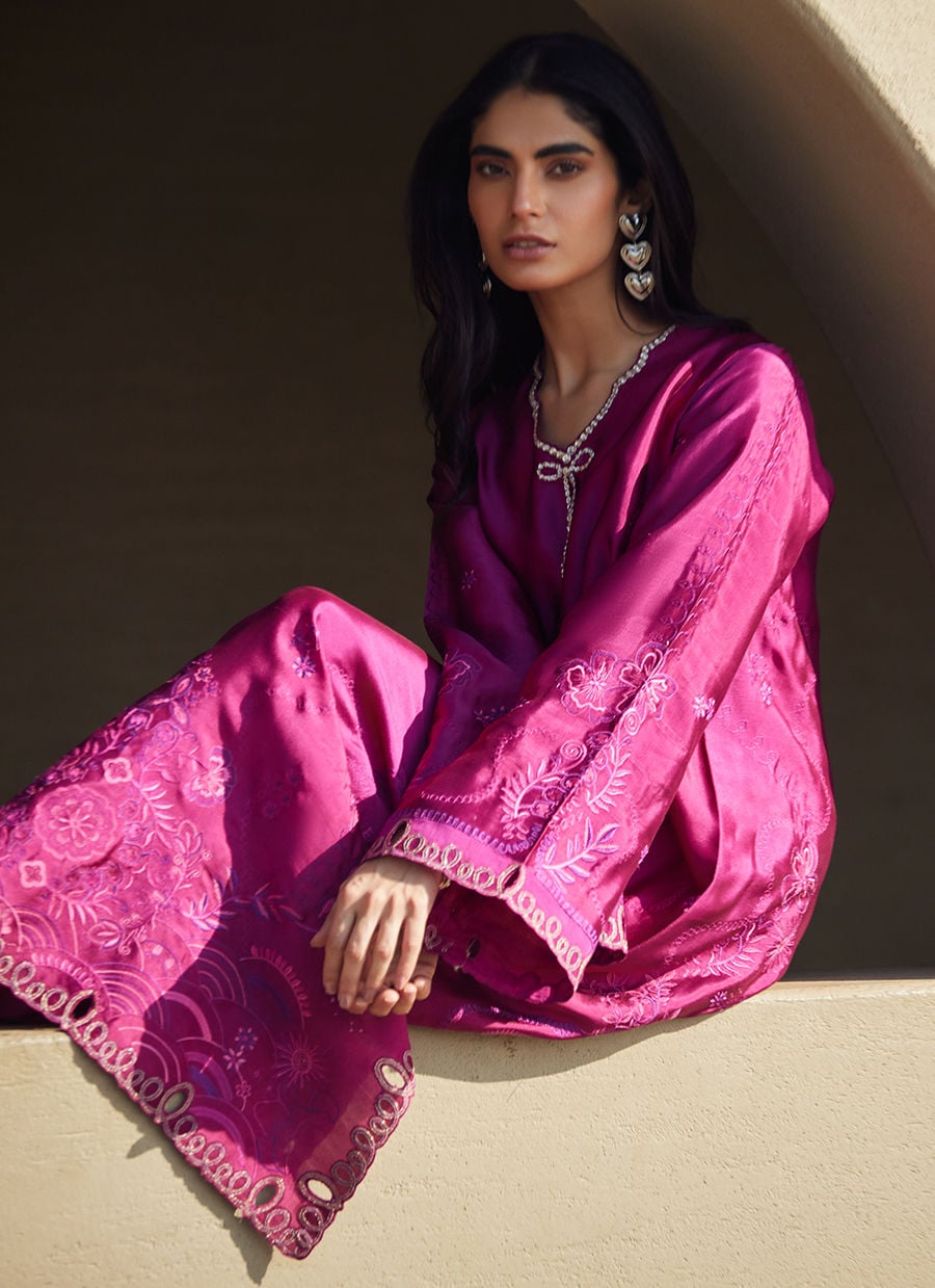 Farah Talib Aziz | Laani The Kaftan Edit | Aerie Hot Pink, image 6
