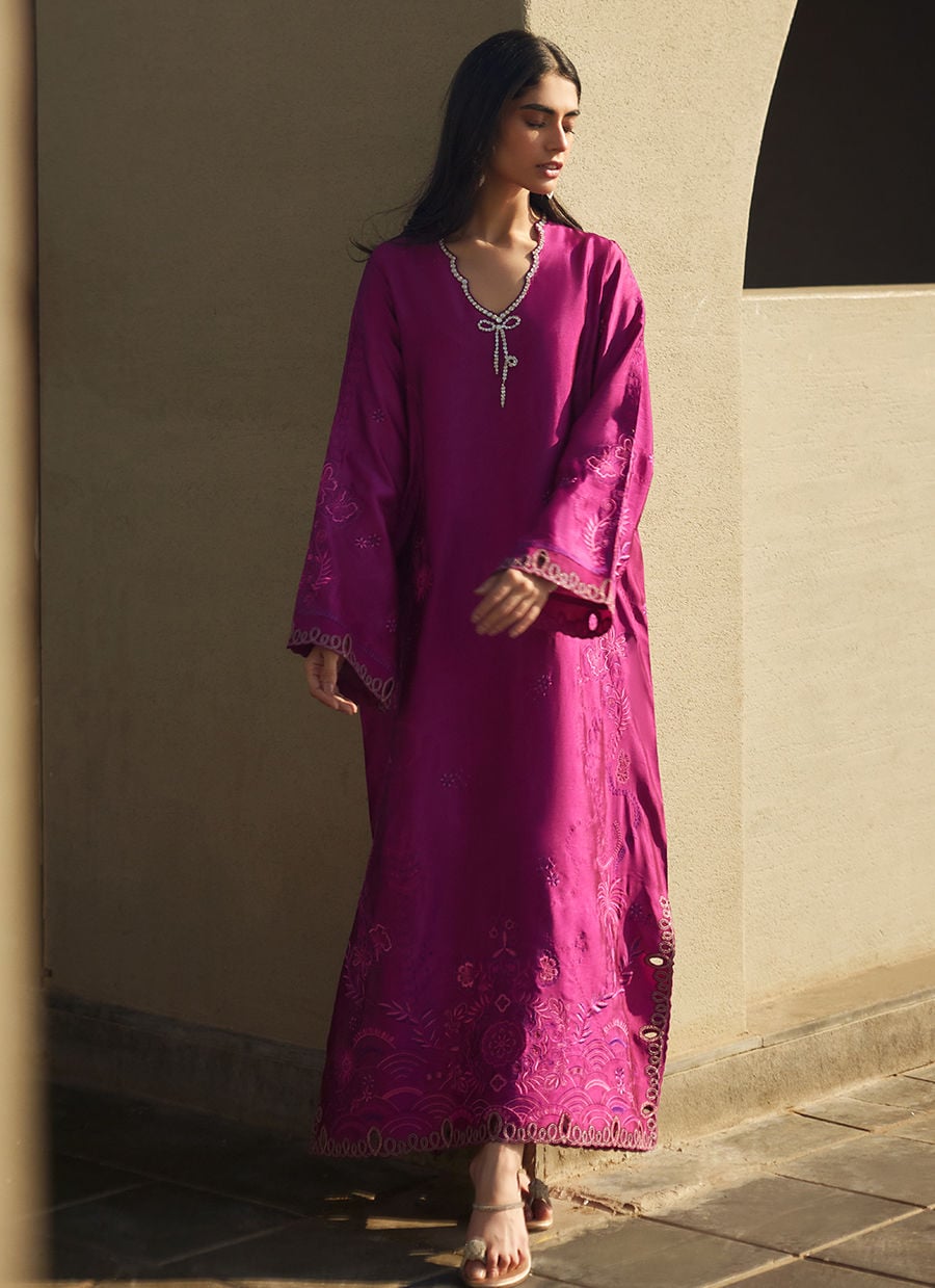 Farah Talib Aziz | Laani The Kaftan Edit | Aerie Hot Pink, image 4