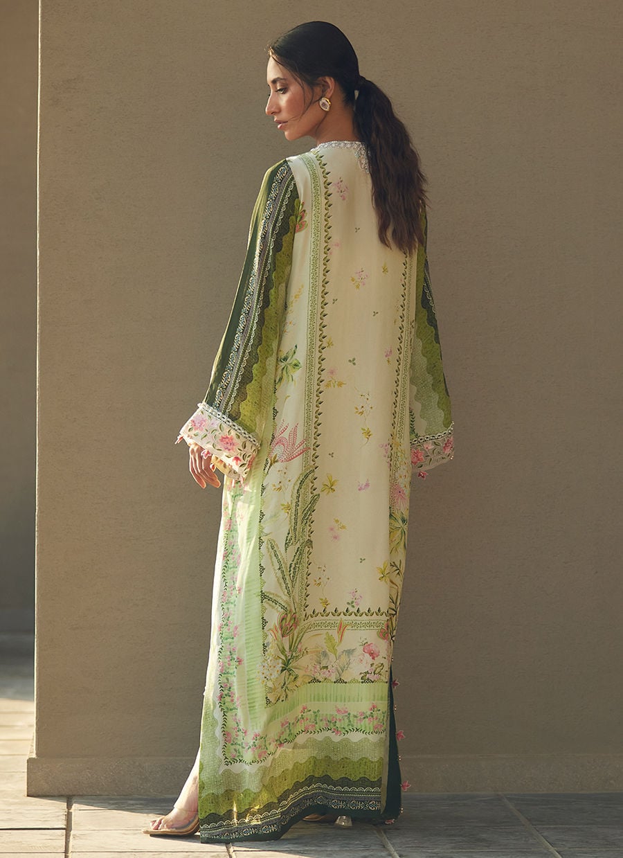 Farah Talib Aziz | Laani The Kaftan Edit | Selah Kiwi Crepe, image 2
