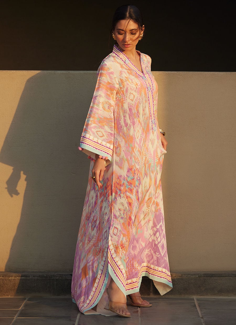 Farah Talib Aziz | Laani The Kaftan Edit | Solana Sunset Crepe, image 3