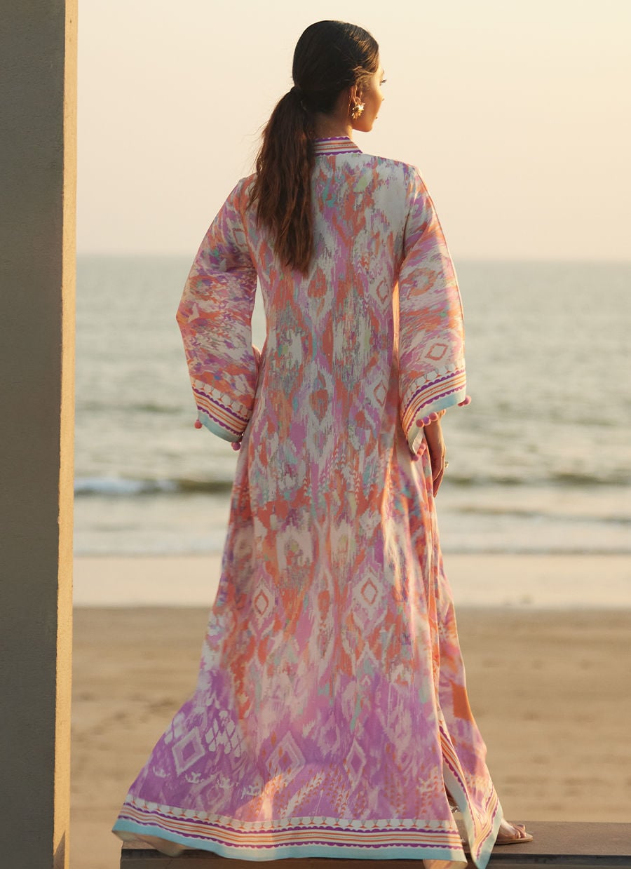 Farah Talib Aziz | Laani The Kaftan Edit | Solana Sunset Crepe-2