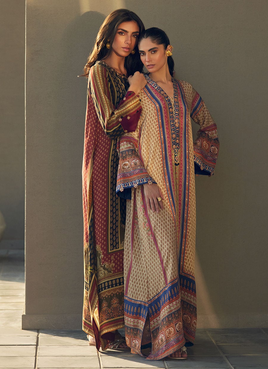 Farah Talib Aziz | Laani The Kaftan Edit | Sora Sand Crepe, image 6