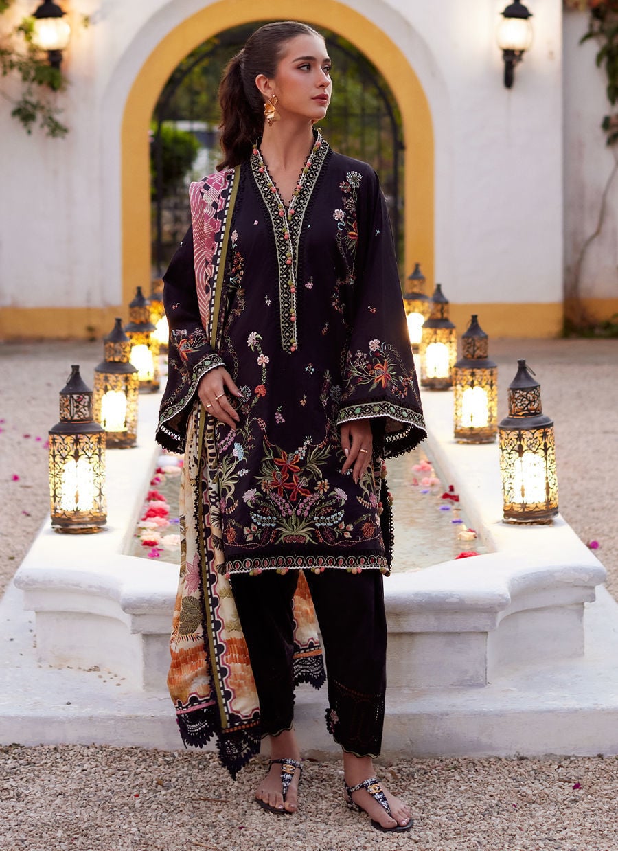 Farah Talib Aziz | Luxury Lawn 26 | Blanca Black