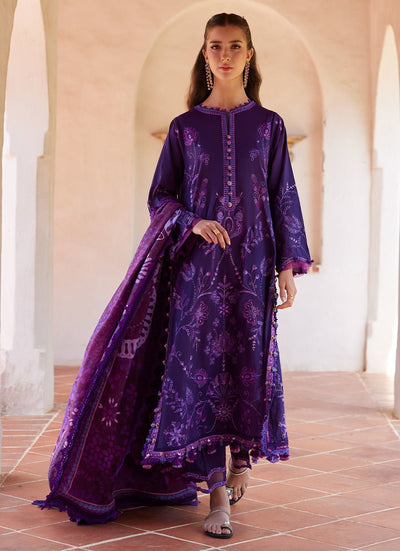 Farah Talib Aziz | Luxury Lawn 26 | Vicenta Violet