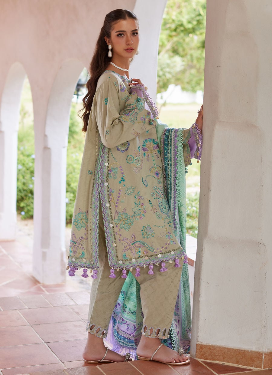 Farah Talib Aziz | Luxury Lawn 26 | Valeria Olive-7