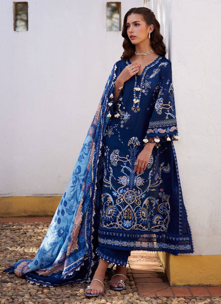 Farah Talib Aziz | Luxury Lawn 26 | Nia Navy