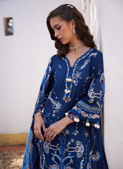 Farah Talib Aziz | Luxury Lawn 26 | Nia Navy