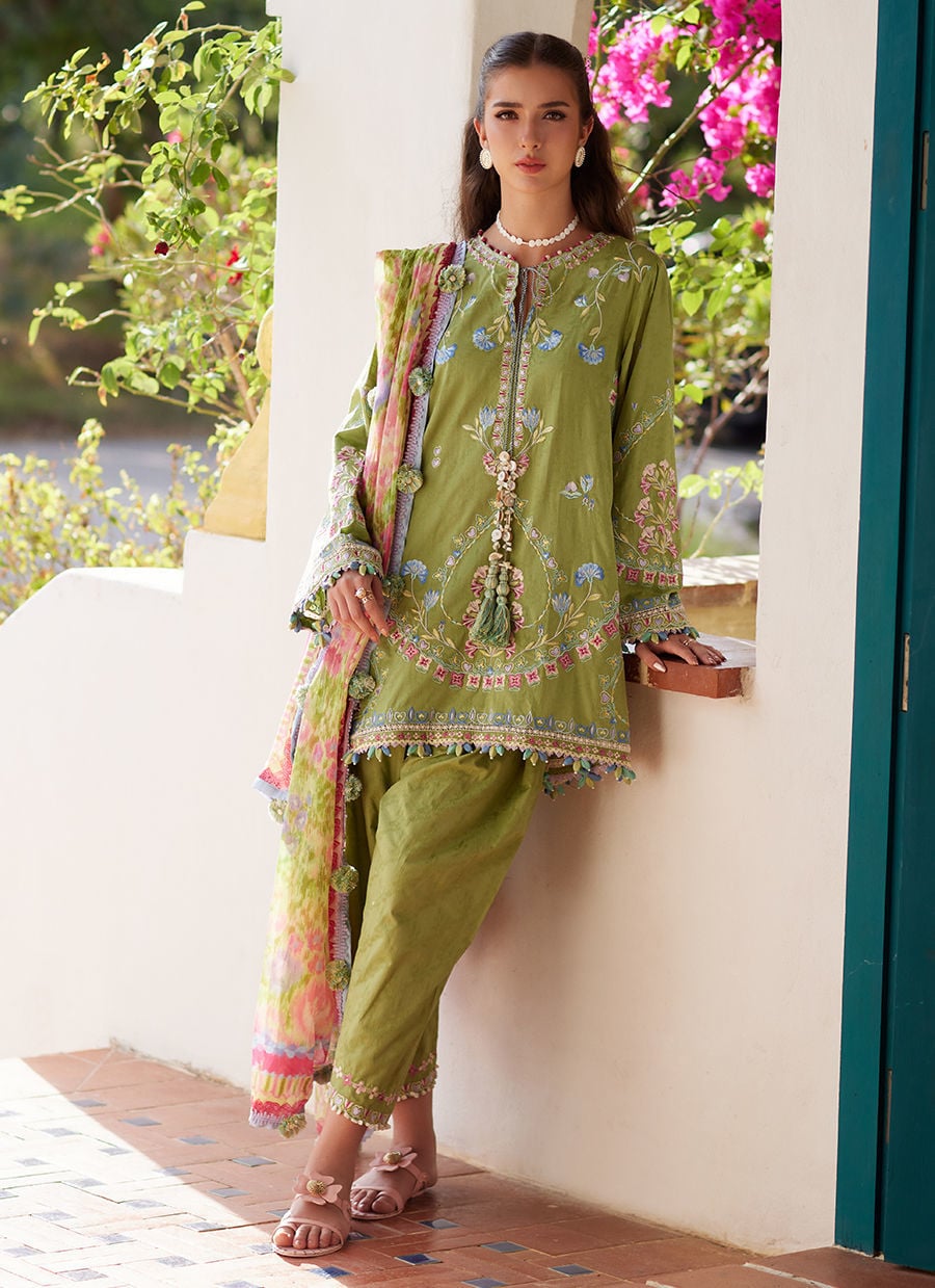 Farah Talib Aziz | Luxury Lawn 26 | Carmen Kiwi-5