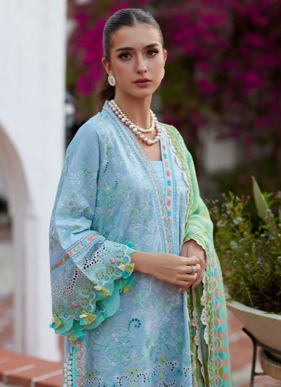 Farah Talib Aziz | Luxury Lawn 26 | Sienna Sky Blue