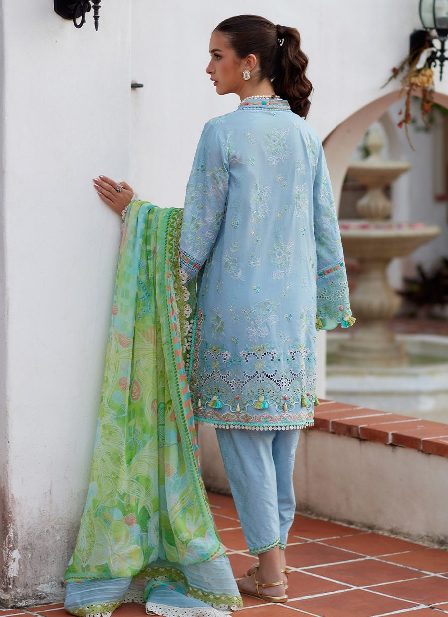 Farah Talib Aziz | Luxury Lawn 26 | Sienna Sky Blue-3