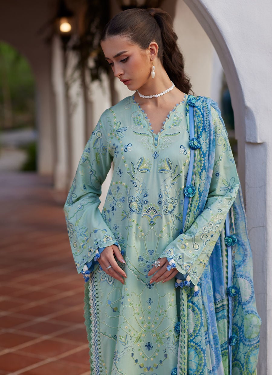 Farah Talib Aziz | Luxury Lawn 26 | Marcia Mint-5