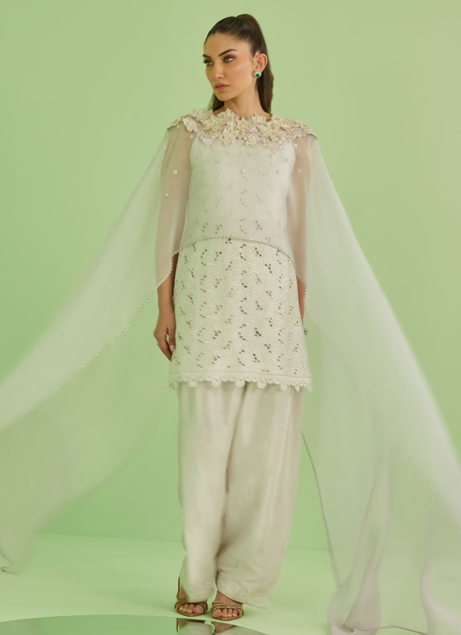 Farah Talib Aziz | Veya A Draped Capsule | Laine Shirt And Drape Dupatta, image 4