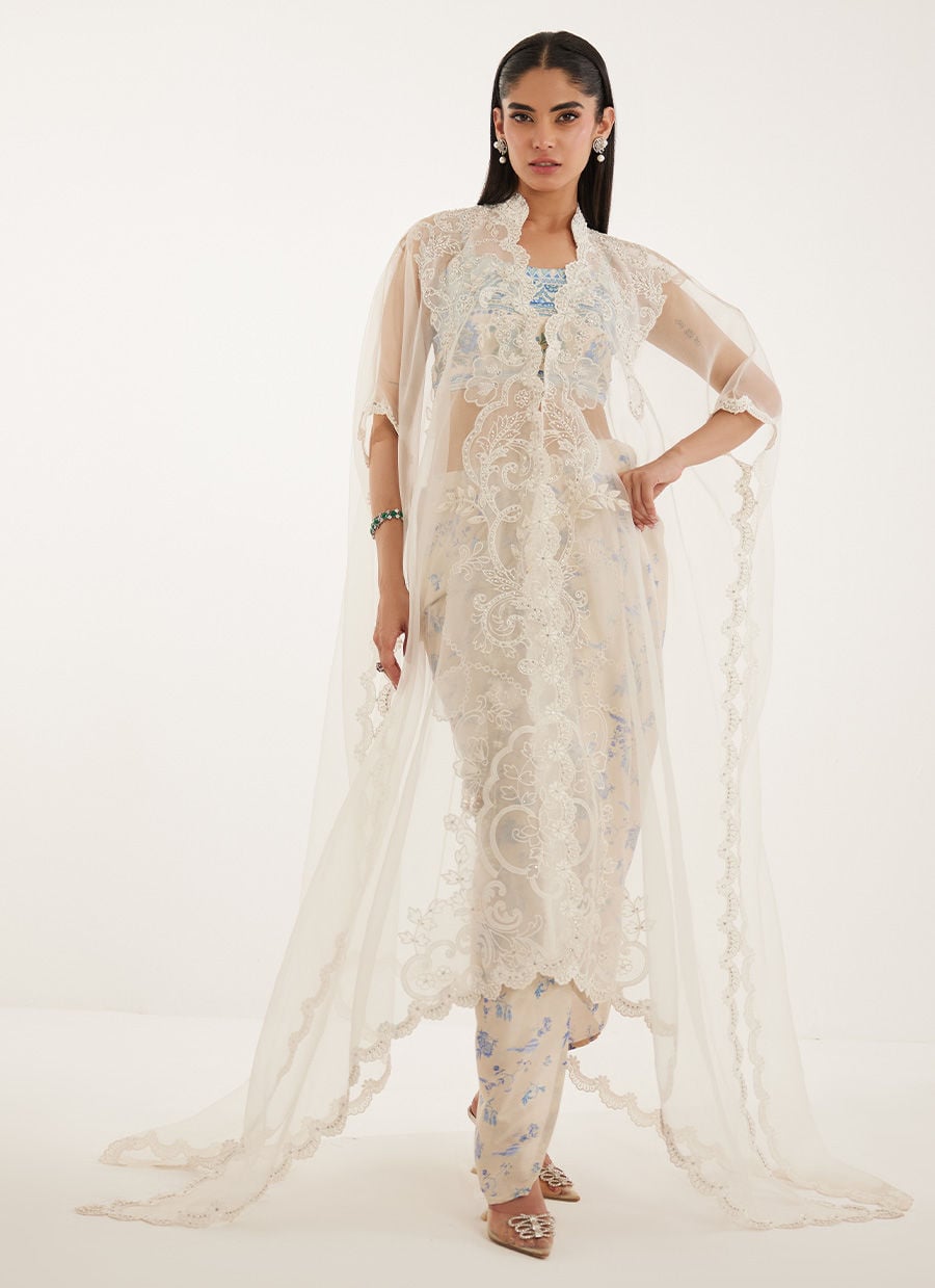 Farah Talib Aziz | Veya A Draped Capsule | Diana Cape With Skirt, image 6