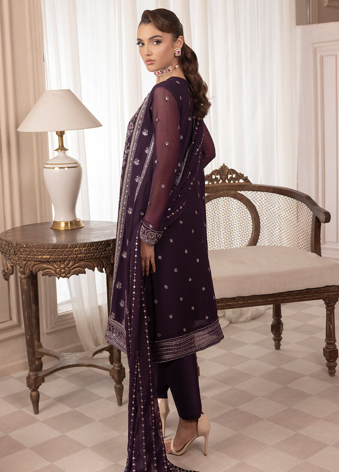Sahane | Elyssa Festive Chiffon | CT-19006 Mure - ELYSSA -  Sahane Ladies Clothes - Original Designer Dress - House of Maryam