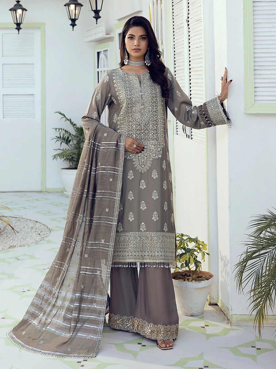 Salitex | Signature Festive Chiffon | SUNW6NO009UT -  Salitex Ladies Clothes - Original Designer Dress - House of Maryam